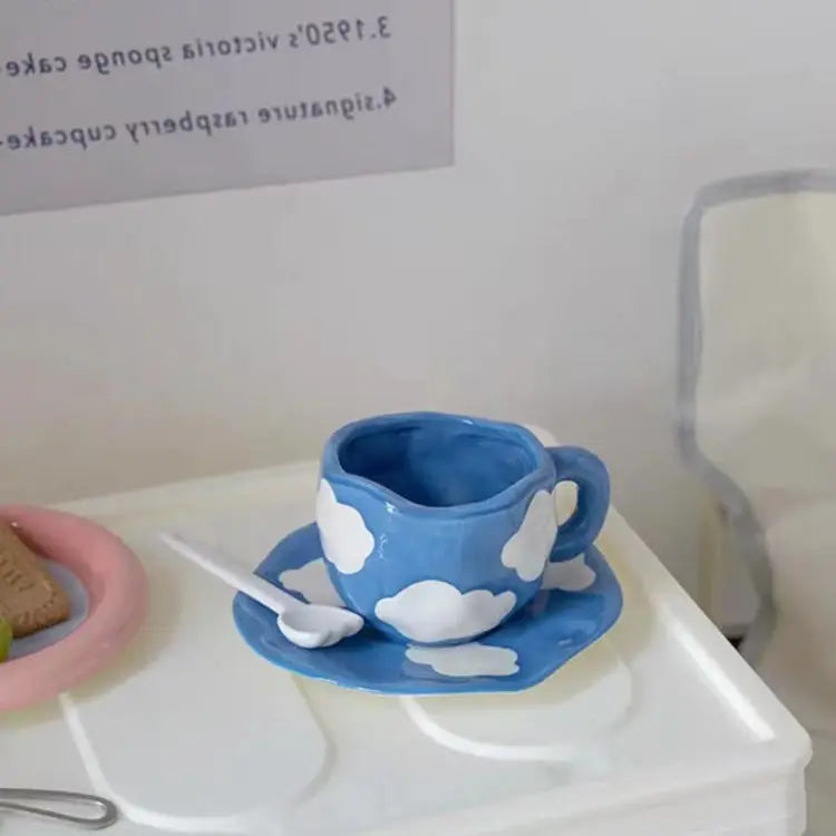 Keramik Kaffee Set – Handgefertigtes Porzellan, Spülmaschinenfest
