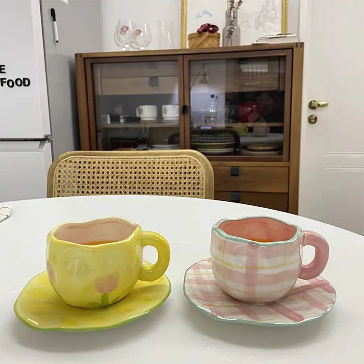 Keramik Kaffee Set – Handgefertigtes Porzellan, Spülmaschinenfest