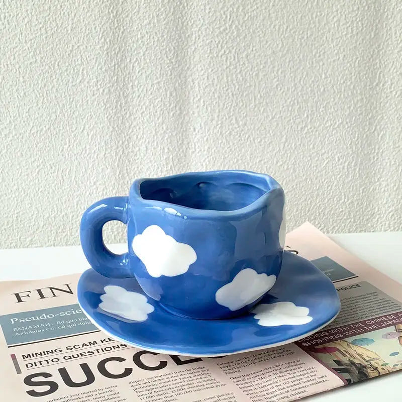 Keramik Kaffee Set – Handgefertigtes Porzellan, Spülmaschinenfest