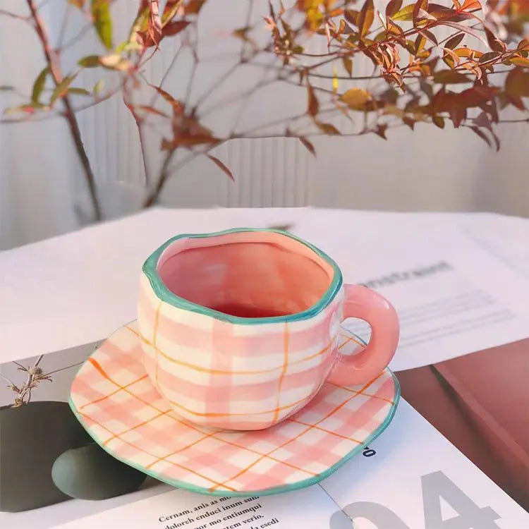 Keramik Kaffee Set – Handgefertigtes Porzellan, Spülmaschinenfest