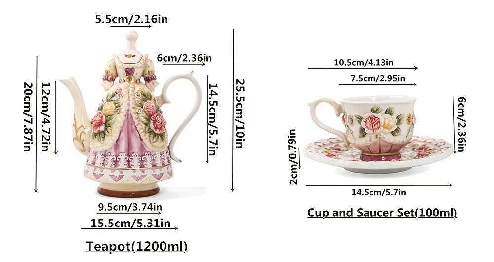 Keramik Kaffeehalter – Handbemalter 3D-Rosendeckel