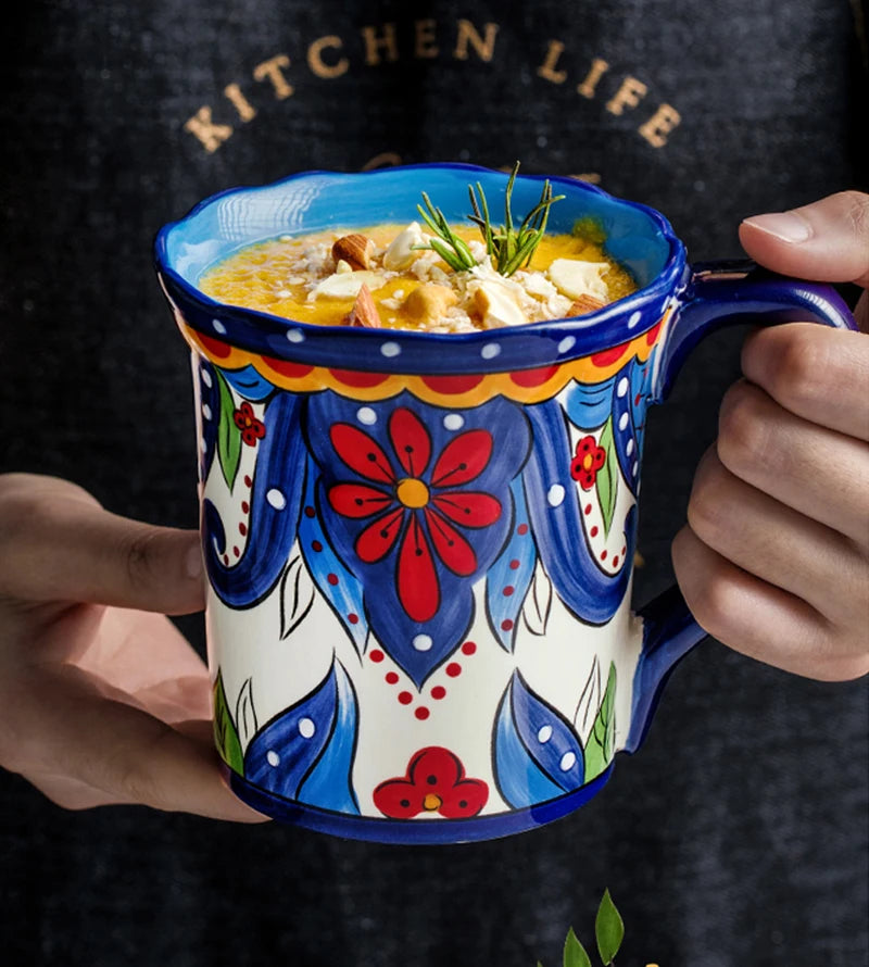Keramik Kaffeetasse – Handbemalt, Chinesischer Stil