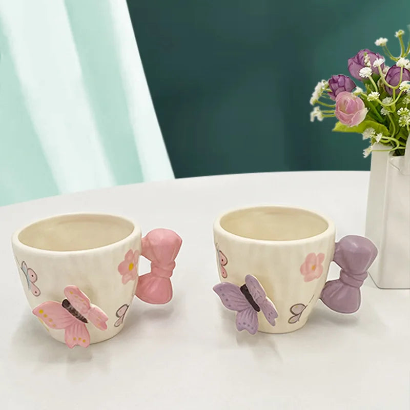 Keramik Kaffeetasse – Schleifendesign – 200ml