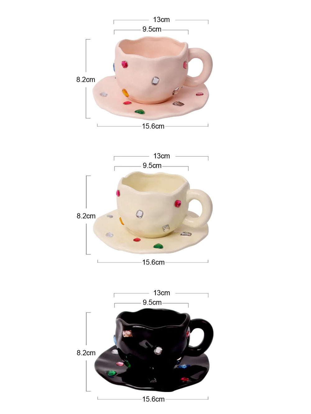 Keramik Kaffeetassen Set - Light Luxury Design - 320ML