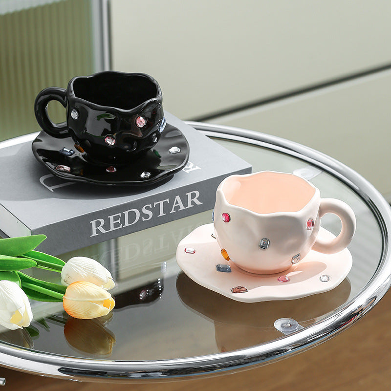 Keramik Kaffeetassen Set - Light Luxury Design - 320ML