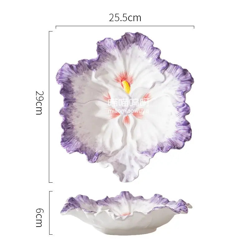 Keramik-Kohl-Plate – Nordischer Stil, 10-Zoll