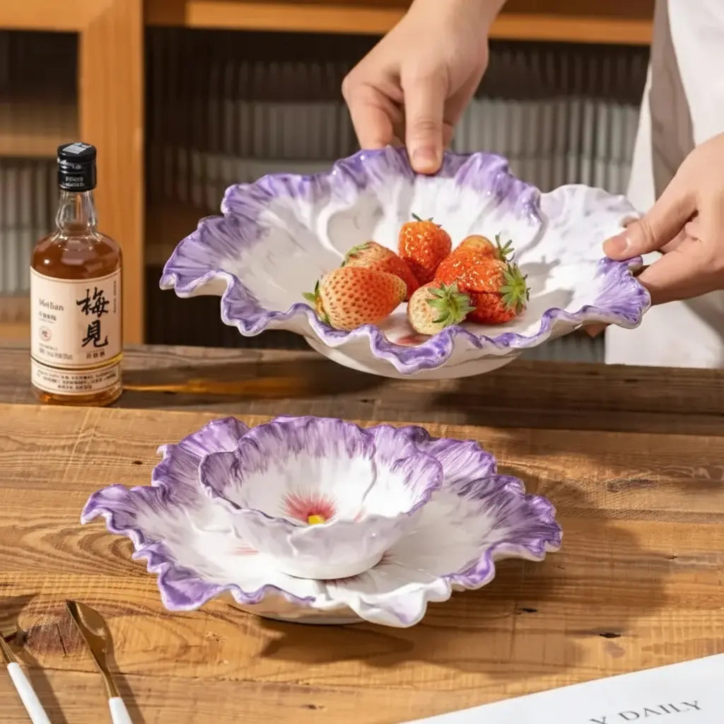 Keramik-Kohl-Plate – Nordischer Stil, 10-Zoll