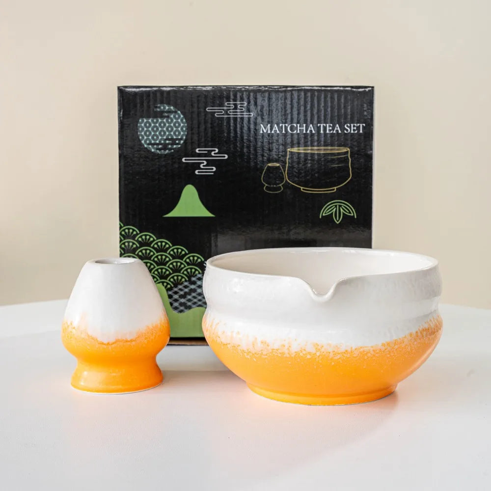 Keramik Matcha Schale – Handgefertigtes Design mit Ausguss