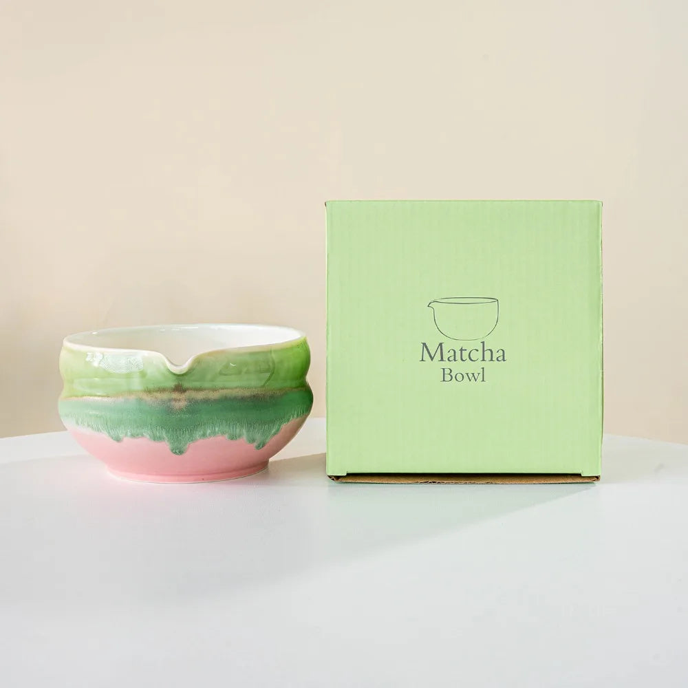 Keramik Matcha Schale – Handgefertigtes Design mit Ausguss