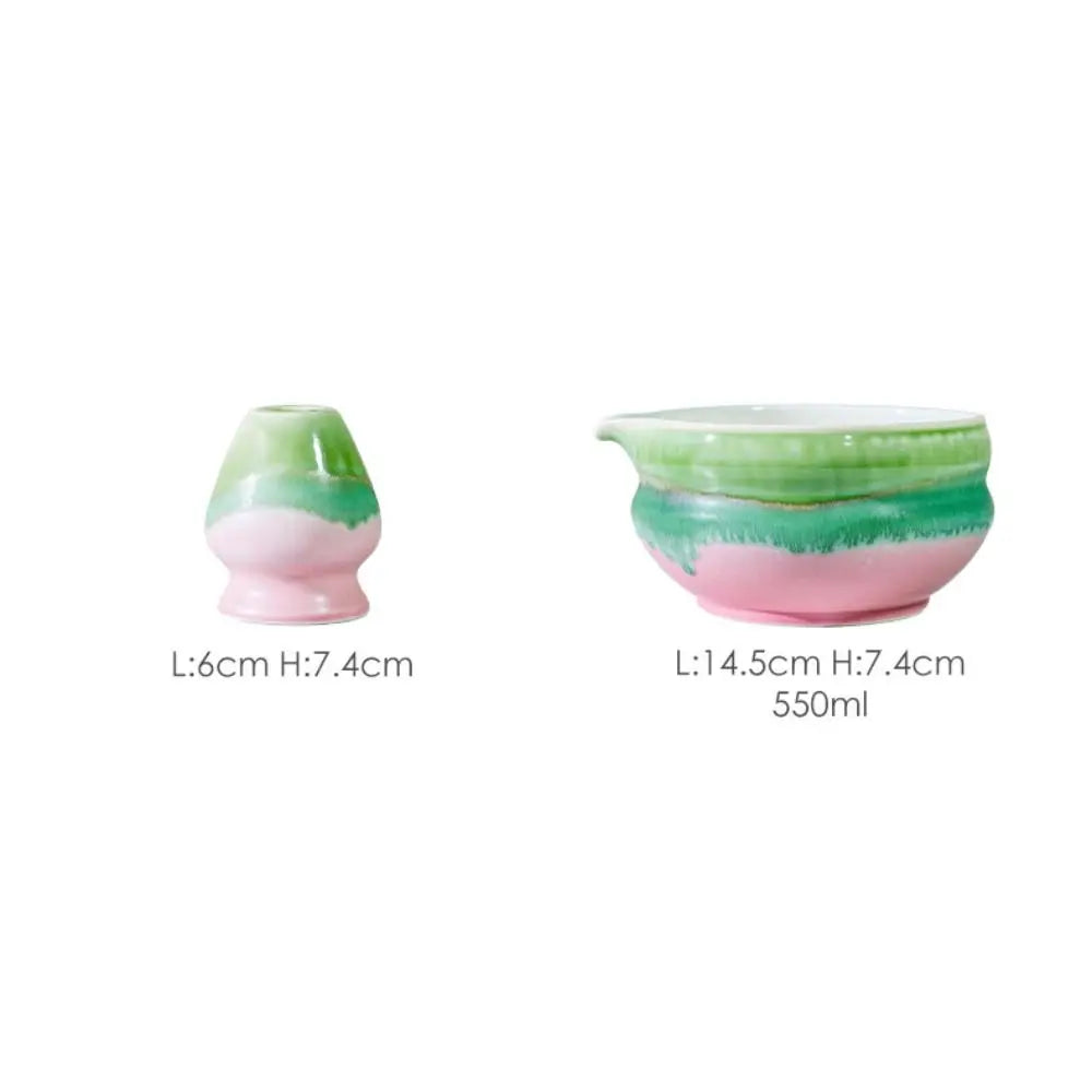 Keramik Matcha Schale – Handgefertigtes Design mit Ausguss