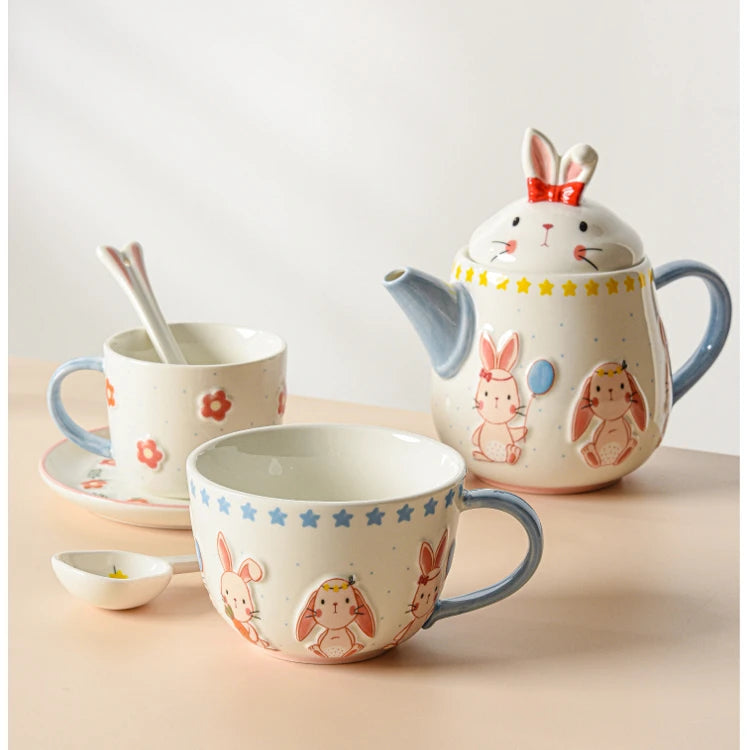 Keramik Osterhasen Teekanne – Porzellan Hasen Motiv