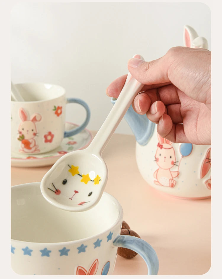 Keramik Osterhasen Teekanne – Porzellan Hasen Motiv