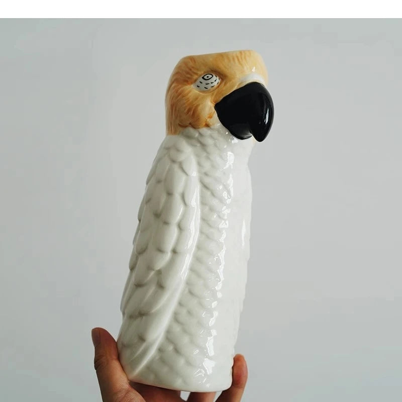 Keramik Papageienvase – Modern Stil – Tischdekoration