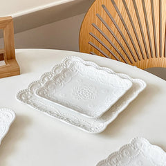 Keramik-Quadratplatte – Französischer Stil – 6-10 Zoll