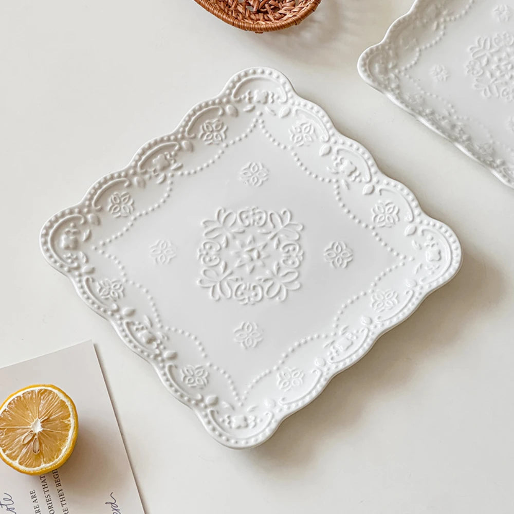 Keramik-Quadratplatte – Französischer Stil – 6-10 Zoll