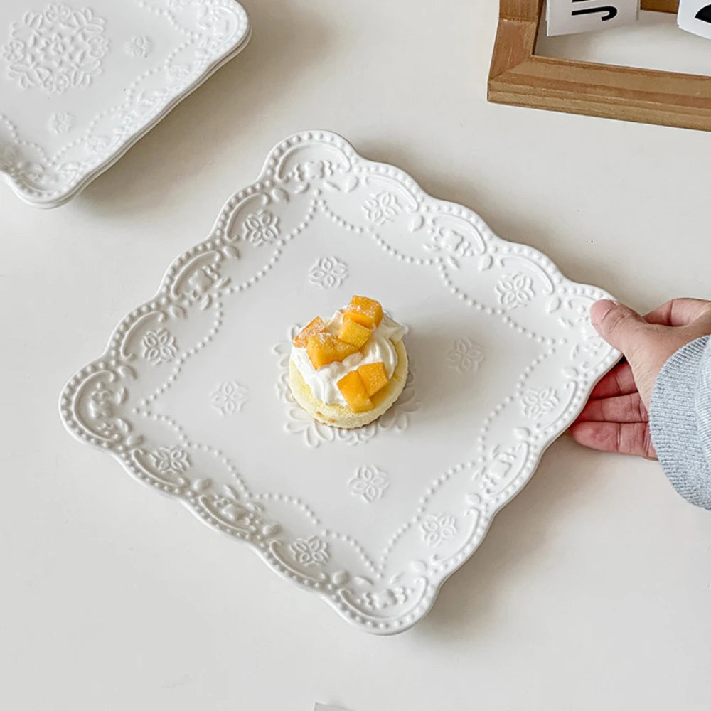 Keramik-Quadratplatte – Französischer Stil – 6-10 Zoll