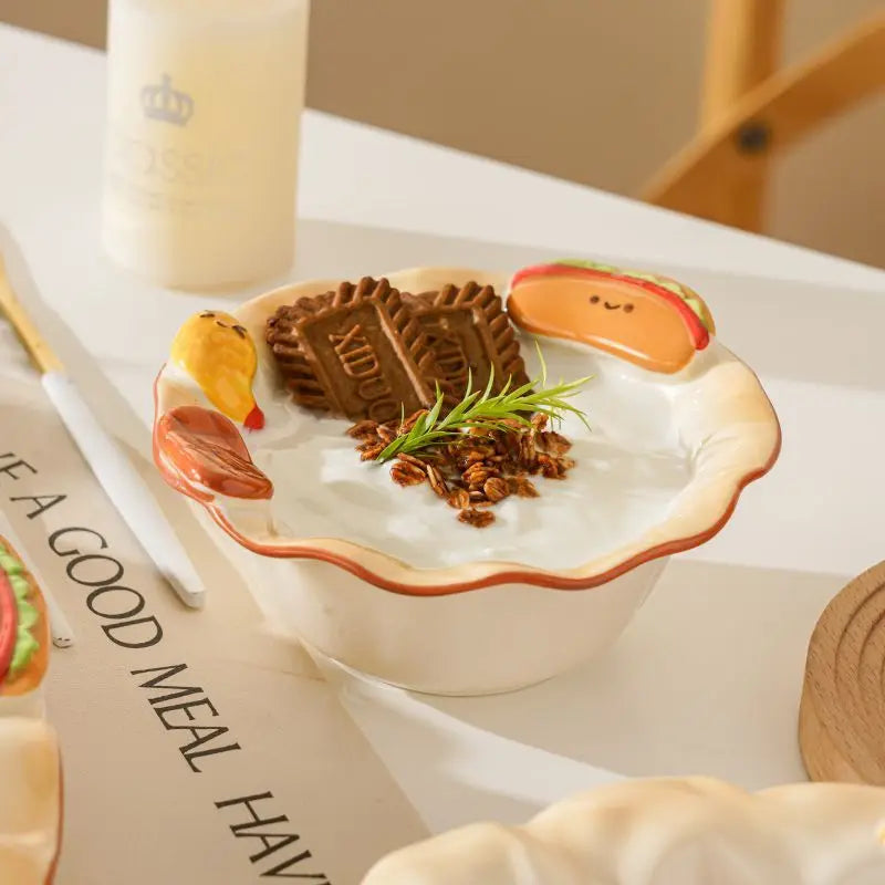 Keramik Schale – Cartoon Design 5.5-Zoll