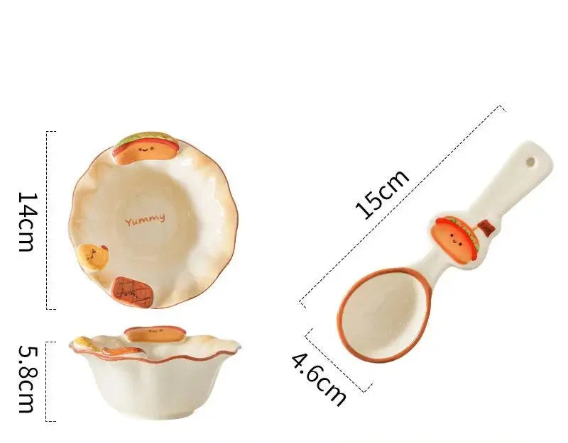 Keramik Schale – Cartoon Design 5.5-Zoll