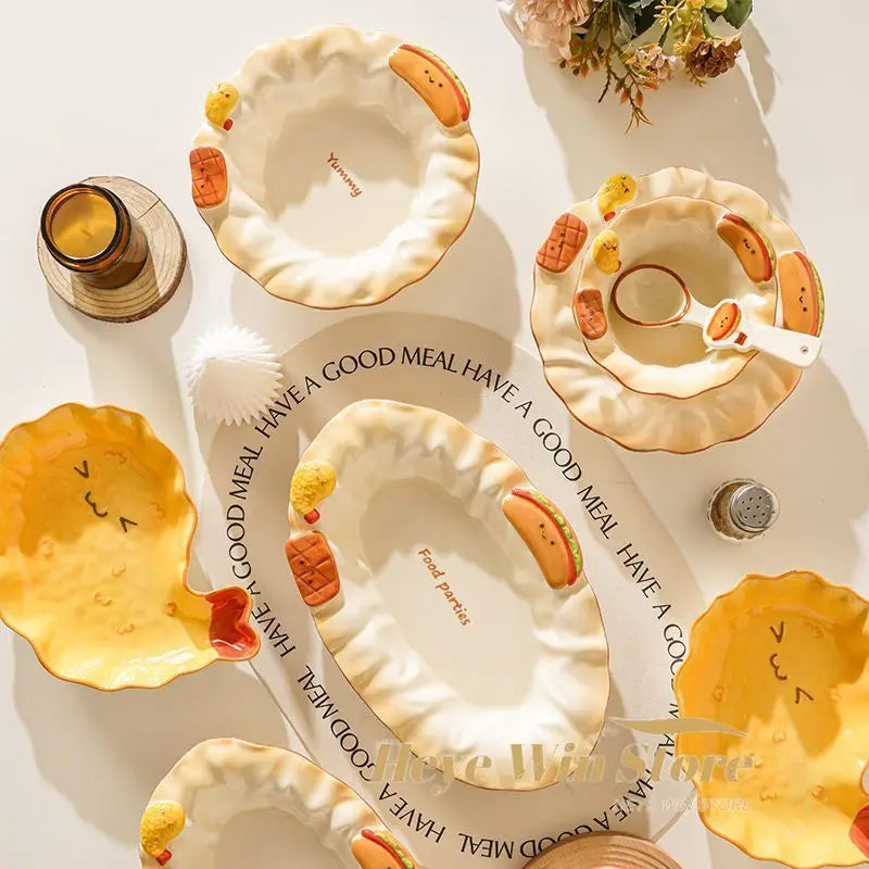 Keramik Schale – Cartoon Design 5.5-Zoll