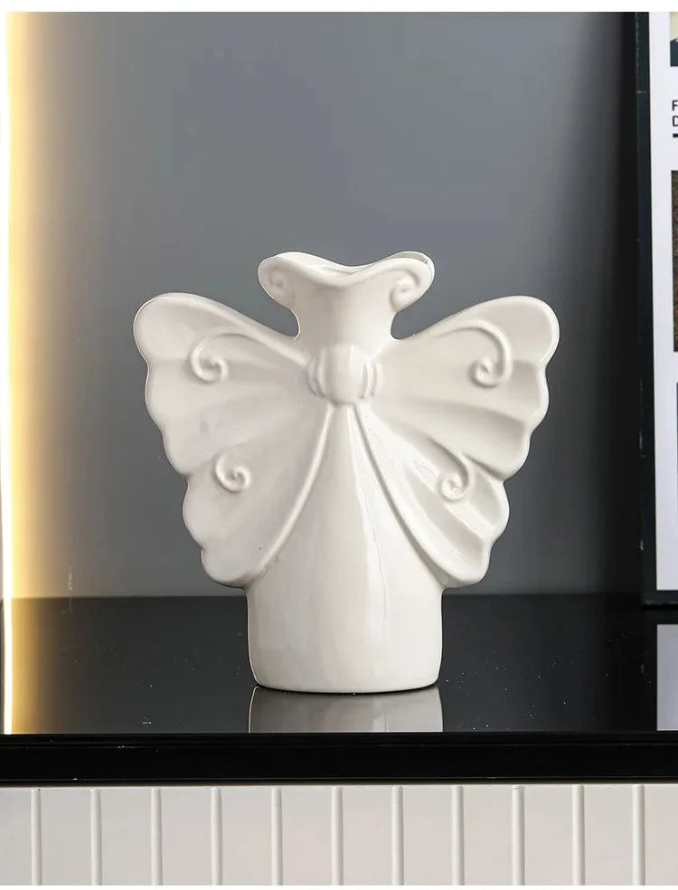 Keramik Schmetterlingsvase – Leichtes Luxusornament fürs Wohnzimmer
