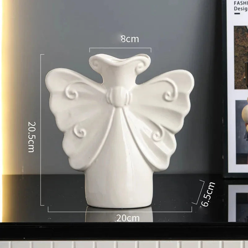 Keramik Schmetterlingsvase – Leichtes Luxusornament fürs Wohnzimmer