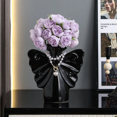 Keramik Schmetterlingsvase – Leichtes Luxusornament fürs Wohnzimmer