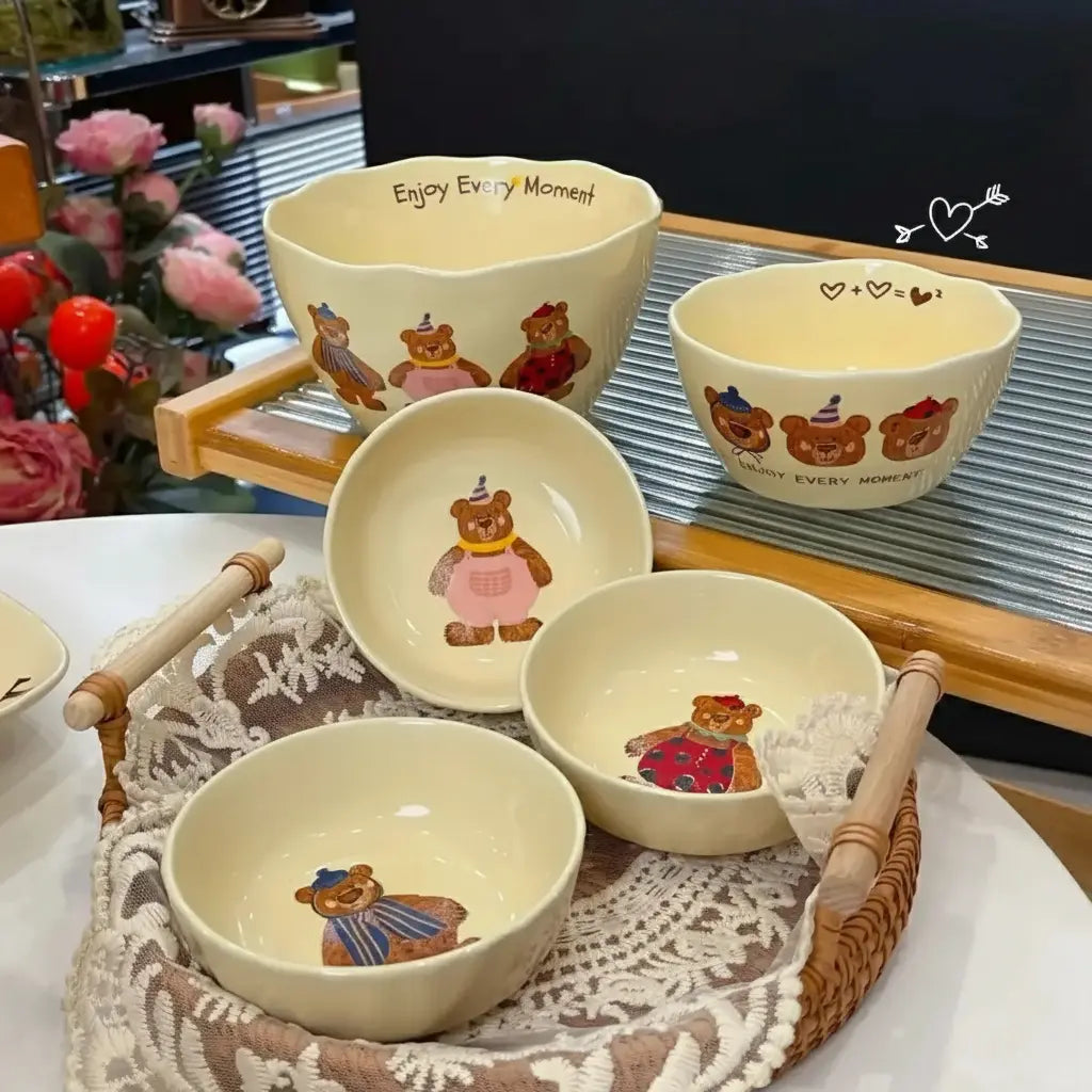 Keramik Schüsselset – Bone China Design – 20 cm Stilvolles Essgeschirr