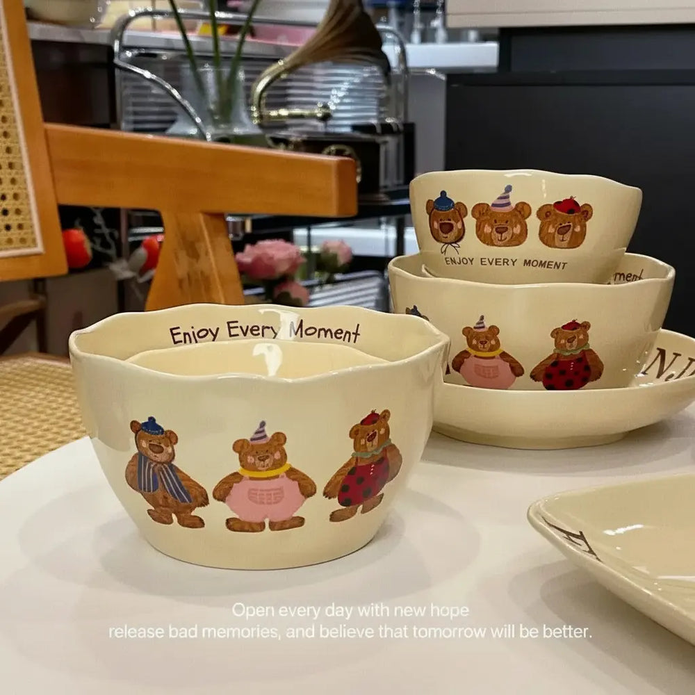 Keramik Schüsselset – Bone China Design – 20 cm Stilvolles Essgeschirr