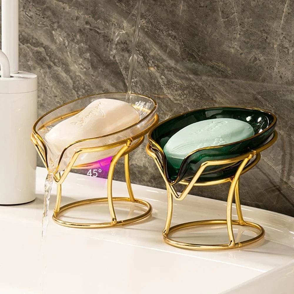 Keramik Seifenschale Blatt – Elegantes Design – Selbstablauf