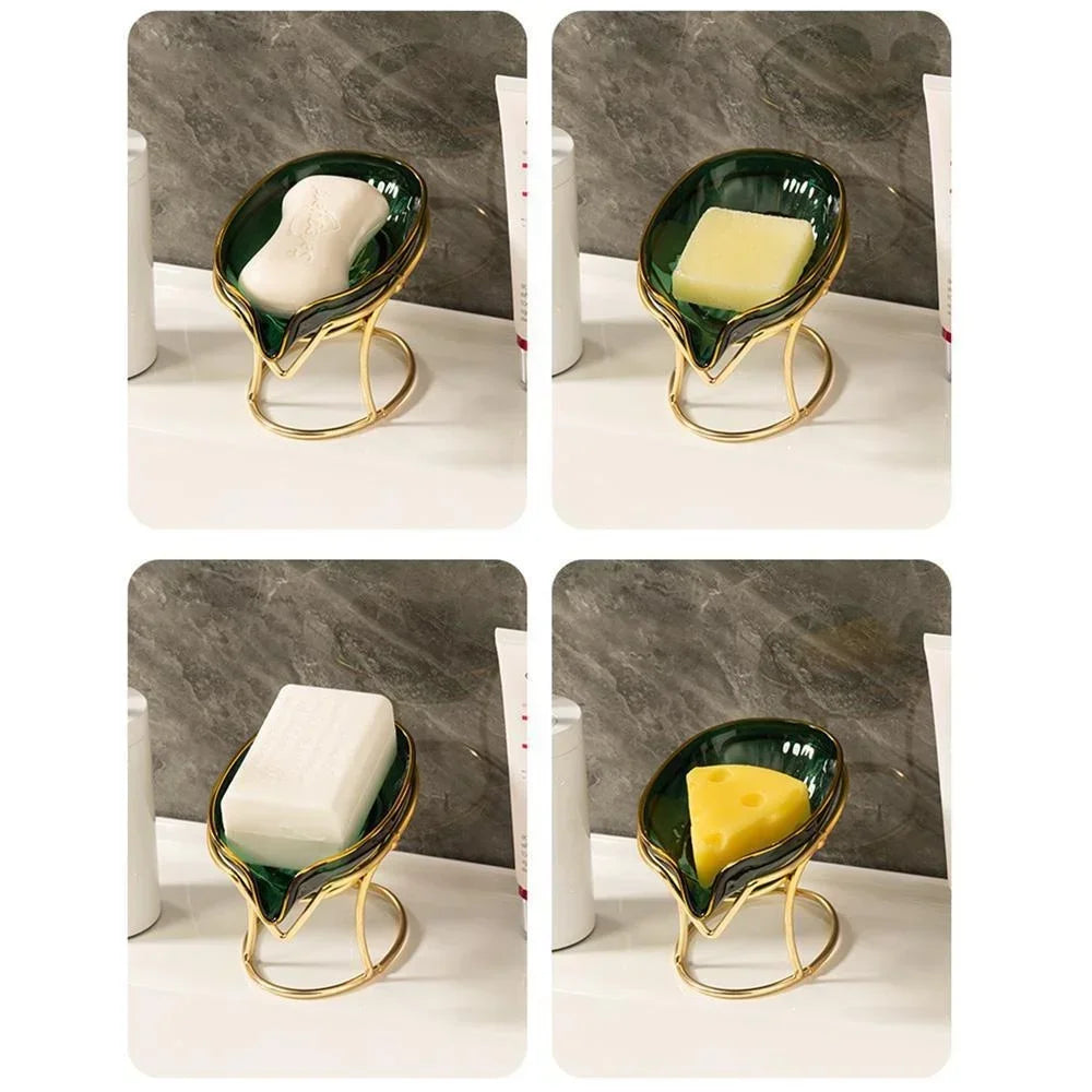 Keramik Seifenschale Blatt – Elegantes Design – Selbstablauf