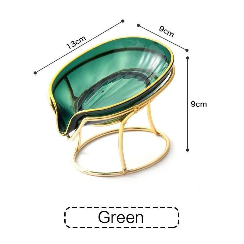 Keramik Seifenschale Blatt – Elegantes Design – Selbstablauf