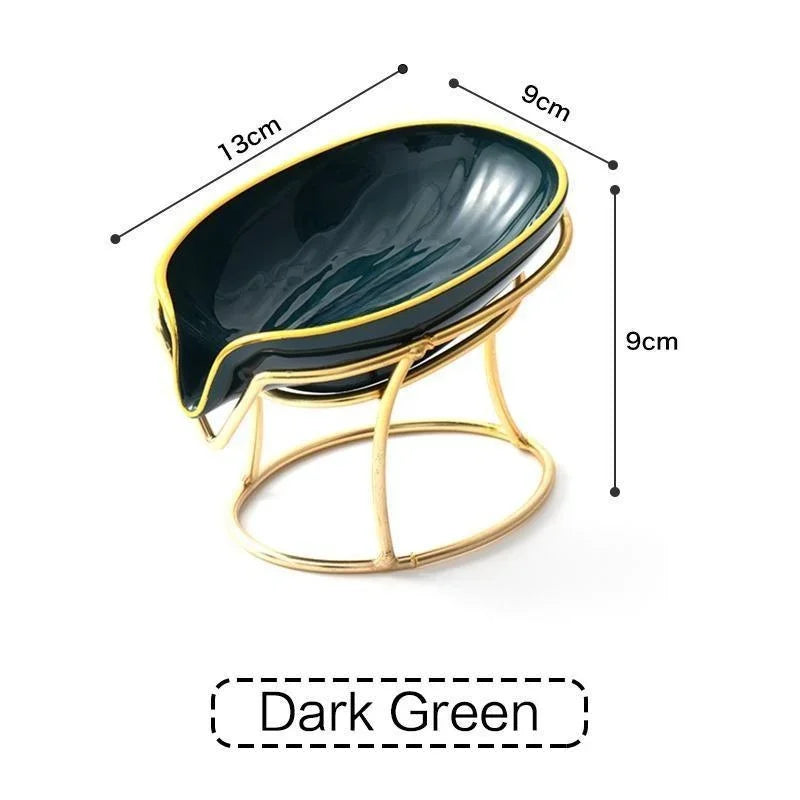 Keramik Seifenschale Blatt – Elegantes Design – Selbstablauf