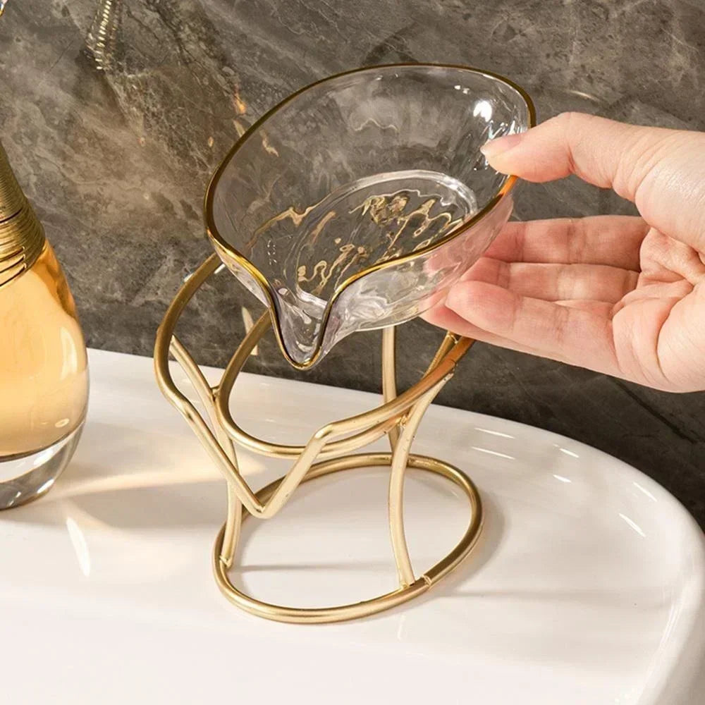 Keramik Seifenschale Blatt – Elegantes Design – Selbstablauf