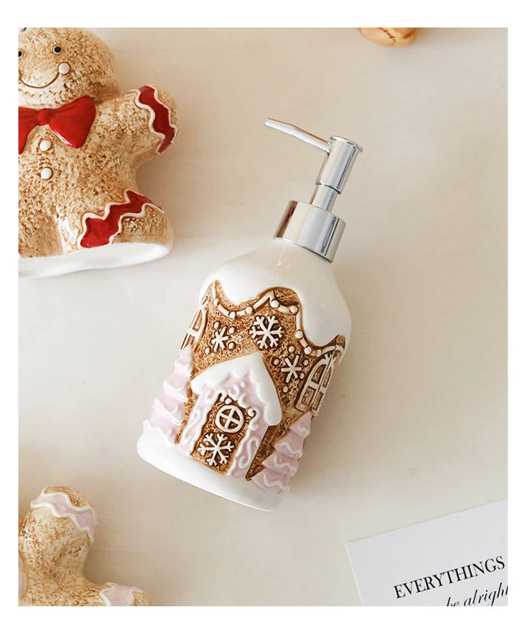Keramik Seifenspender – Festliches Bär Design – 350ML