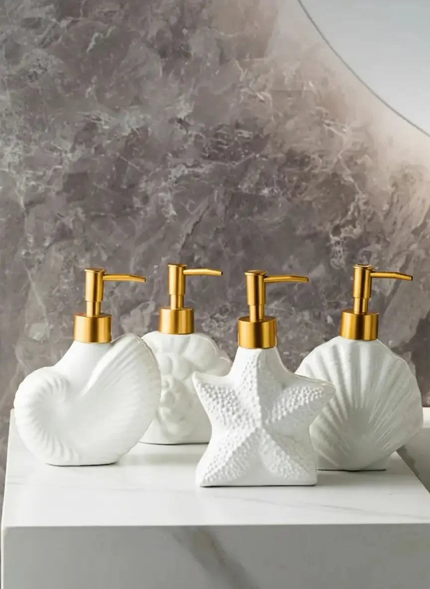 Keramik Seifenspender – Retro Ozean Stil, 18cm