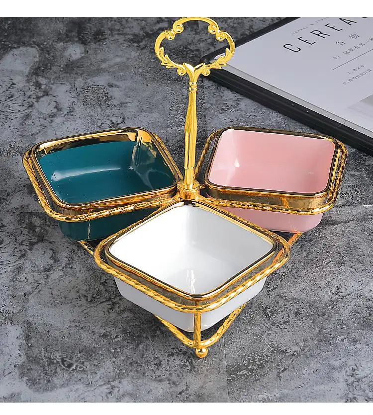 Keramik Snackplatte – Quadratisch, Stilvolle Tischdeko