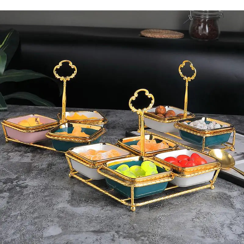 Keramik Snackplatte – Quadratisch, Stilvolle Tischdeko