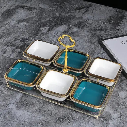 Keramik Snackplatte – Quadratisch, Stilvolle Tischdeko