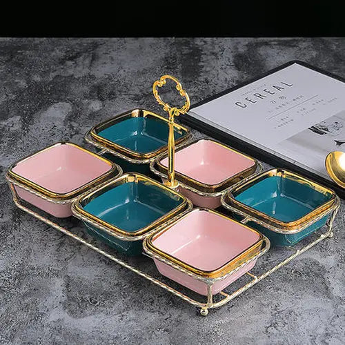 Keramik Snackplatte – Quadratisch, Stilvolle Tischdeko