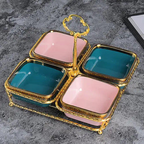 Keramik Snackplatte – Quadratisch, Stilvolle Tischdeko