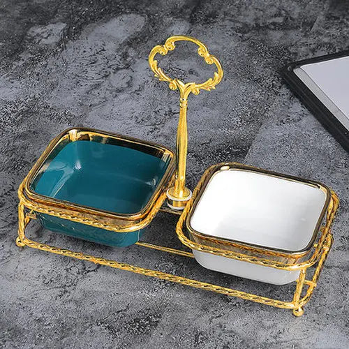 Keramik Snackplatte – Quadratisch, Stilvolle Tischdeko