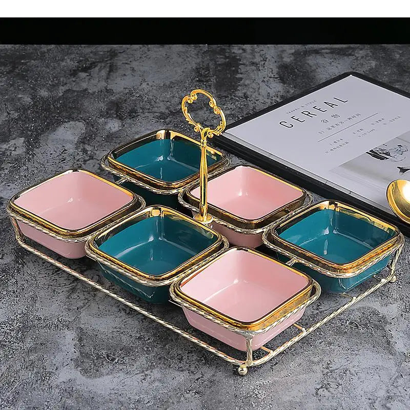 Keramik Snackplatte – Quadratisch, Stilvolle Tischdeko