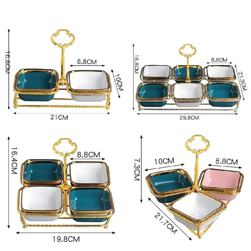Keramik Snackplatte – Quadratisch, Stilvolle Tischdeko