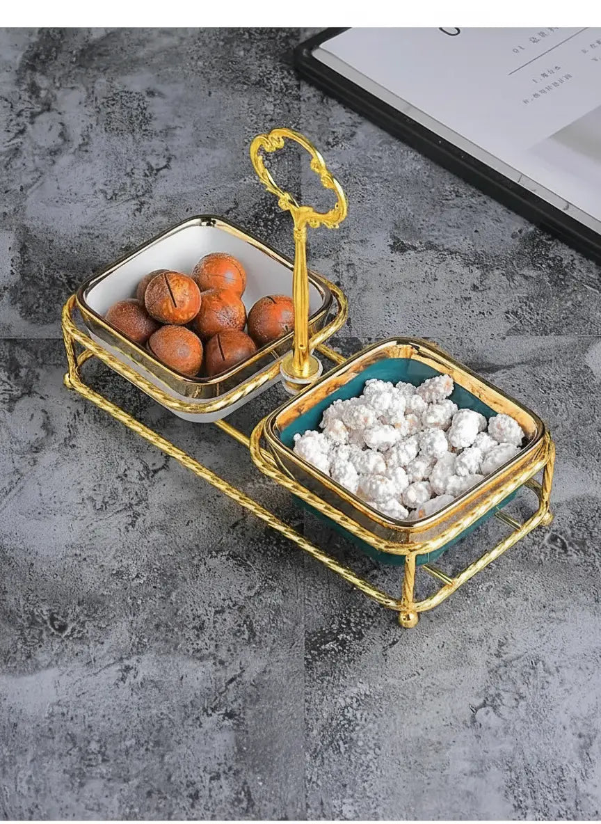 Keramik Snackplatte – Quadratisch, Stilvolle Tischdeko