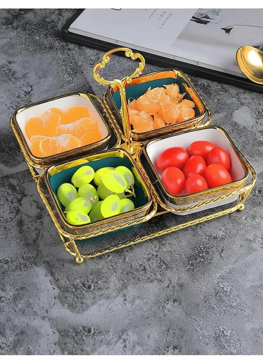 Keramik Snackplatte – Quadratisch, Stilvolle Tischdeko