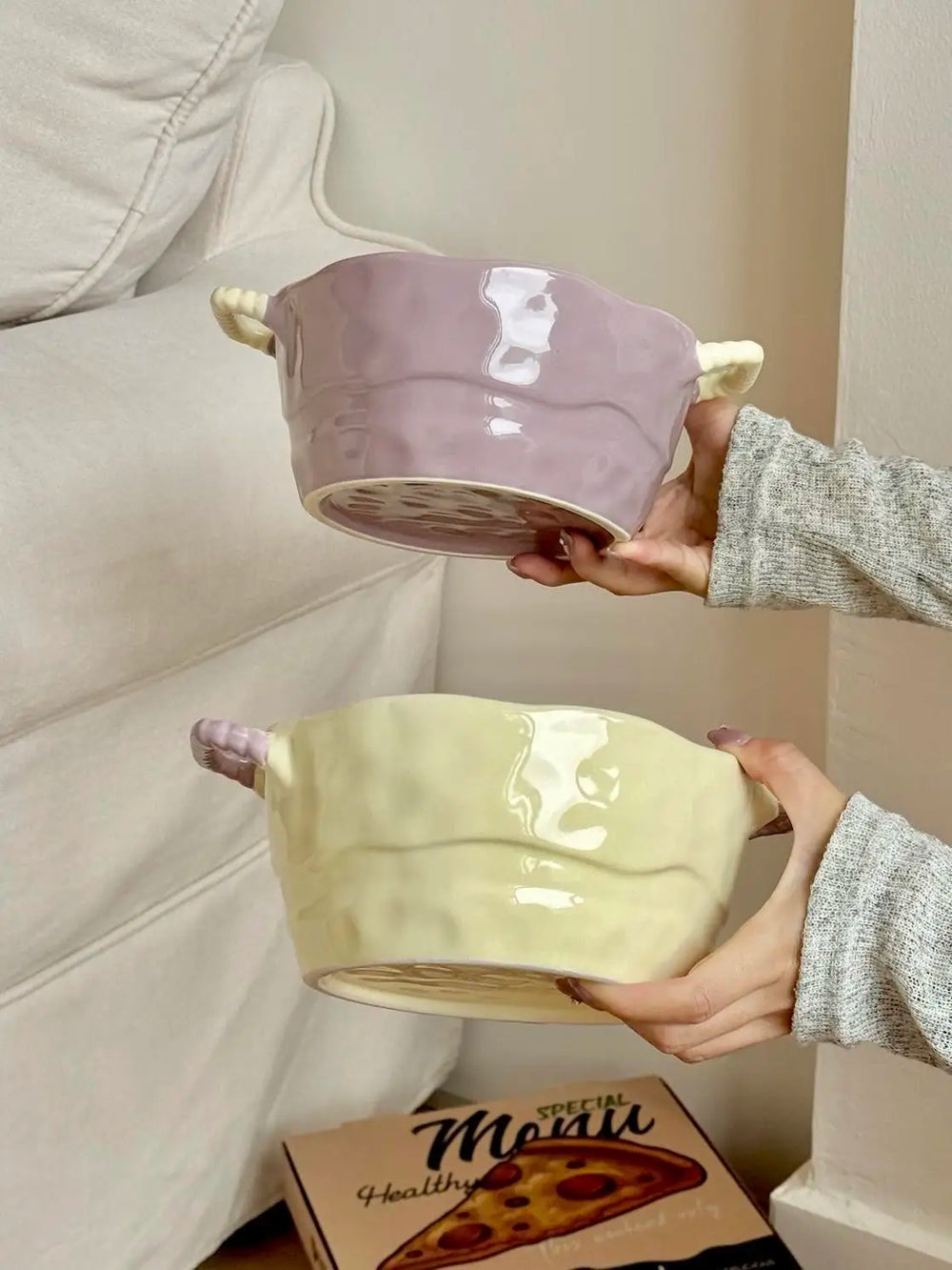 Keramik Suppenschüssel – Simple Töpferware – Grosses Volumen