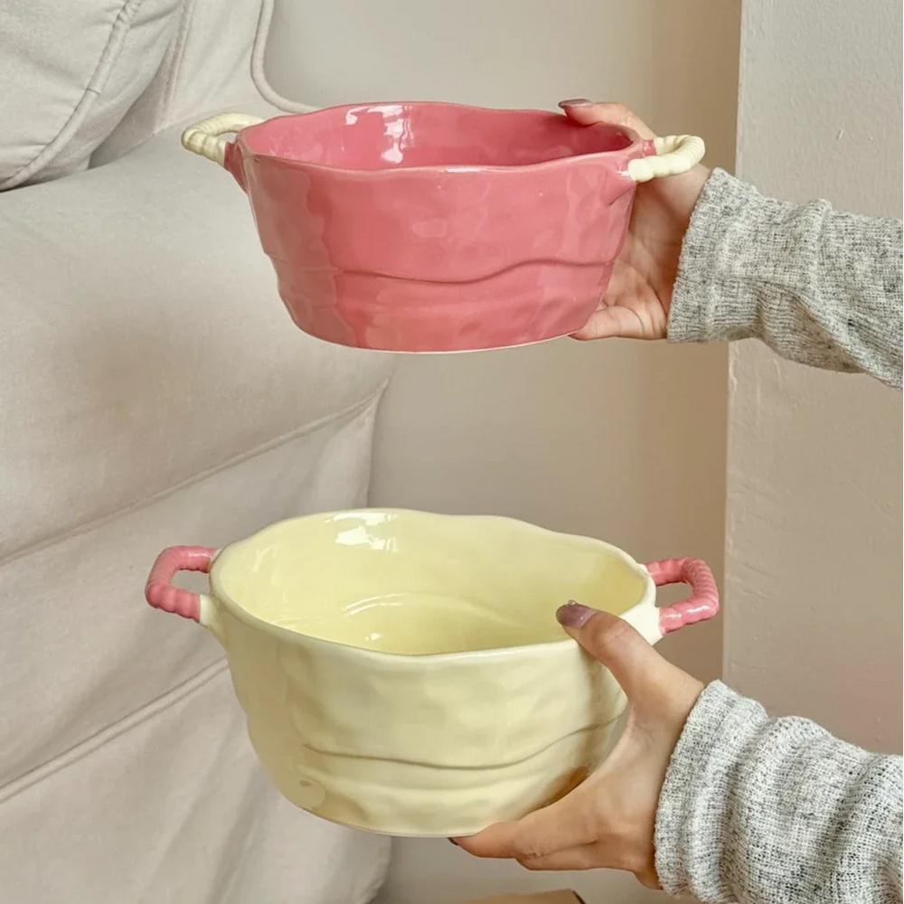 Keramik Suppenschüssel – Simple Töpferware – Grosses Volumen