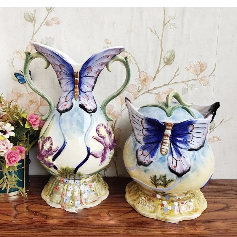 Keramik Teebehälter – Handbemalt Orchidee – Umweltfreundlich