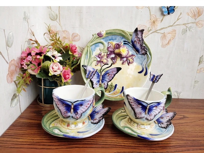 Keramik Teebehälter – Handbemalt Orchidee – Umweltfreundlich