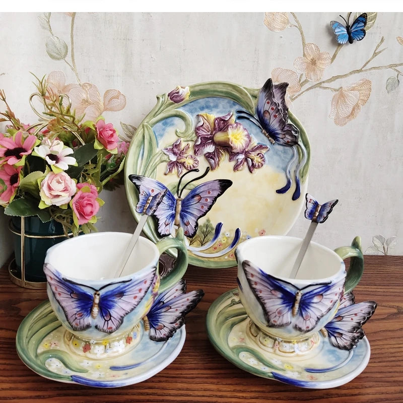 Keramik Teebehälter – Handbemalt Orchidee – Umweltfreundlich